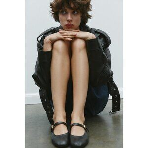 ZARA LEATHER BALLET FLATS 50TH ANNIVERSARY